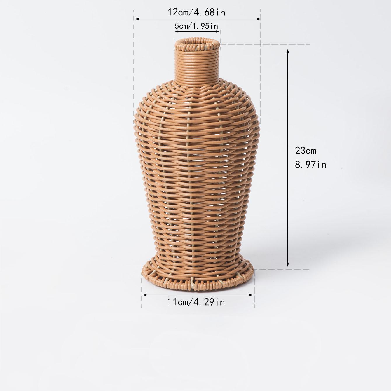 

Plastic Imitation Rattan Flower Pots Flower Arrangement Containers Floor Vase Decorative Imitation Wicker Floor Vase Home Decor