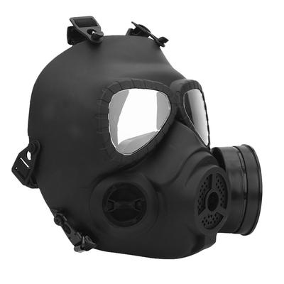 Lentille Noire Anti-Buée CS Jeu de Tir sur Terrain Tactique Visage Complet Garde Visage Bouclier avec Évacuation