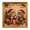 Creative Hobby for Women Christmas Cat Faux Pearl Art Kit with Frame, Kitty Painting DIY Beginners Kit, 3D Bead Wall Craft Adults, Handmade