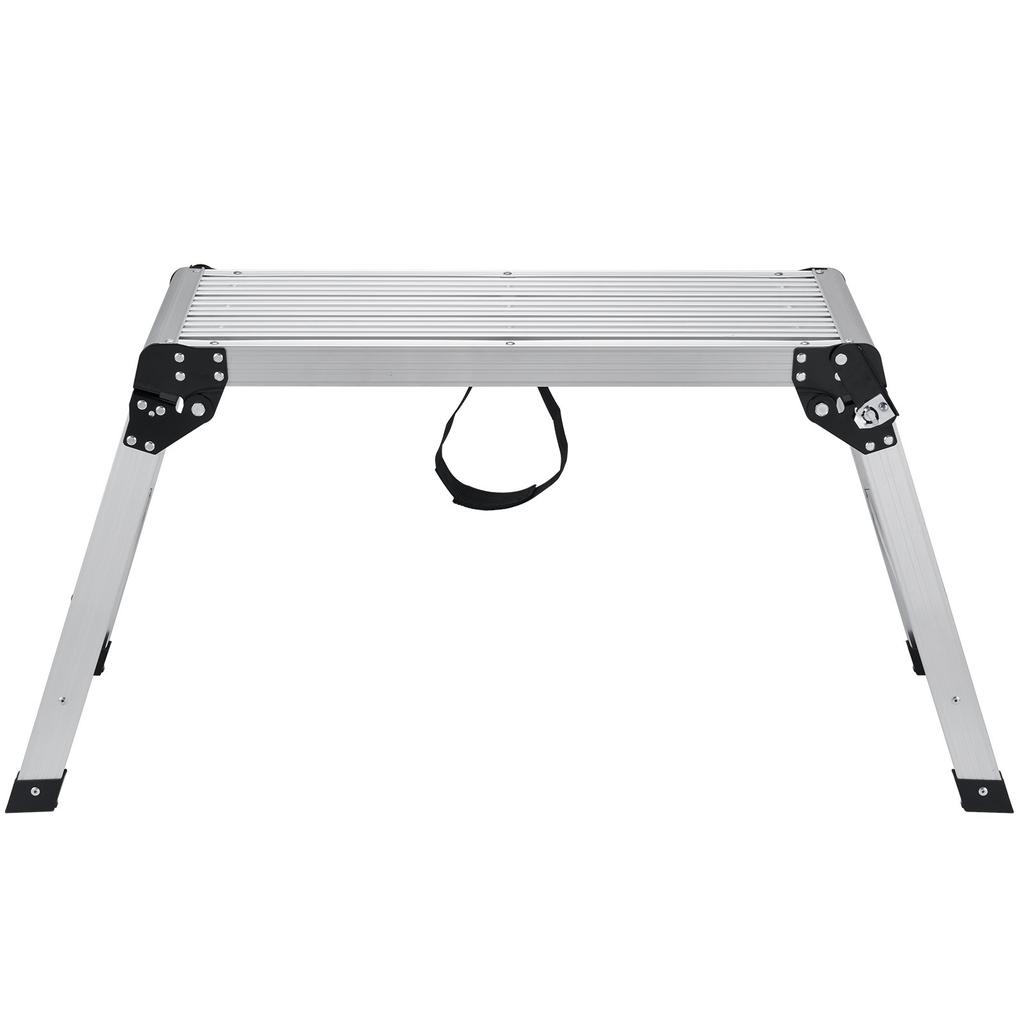 VEVOR Folding Work Platform, 330 Lbs Load Capacity, Aluminum Drywall Stool Ladder, Heavy Duty Work Bench W/ Non-Slip Feet, Ideal for Washing Vehicles