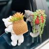 Fish Tank Landscaping Cute Basket Cat Decoration Fish Tank Creative Basket Cat Ornaments