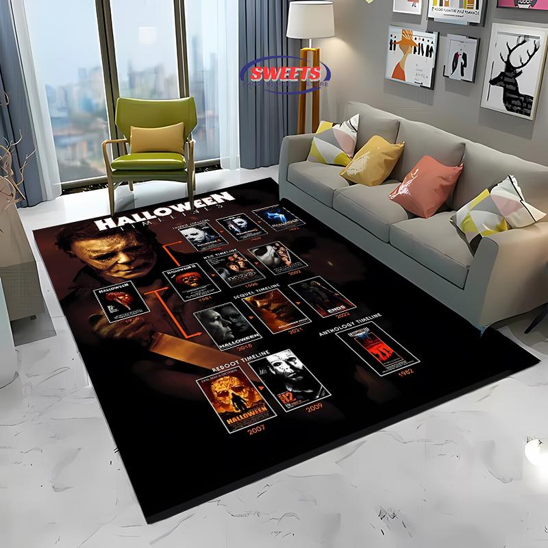 

1 шт. M-Майкл M-Майерс Хэллоуин Ужасы Ковер Мягкий Коврик для Столовой Гостиной Игровой Комнаты Напольный Декор Всесезонный Коврик Подарок на Хэллоуин 40x60cm (16x24in)