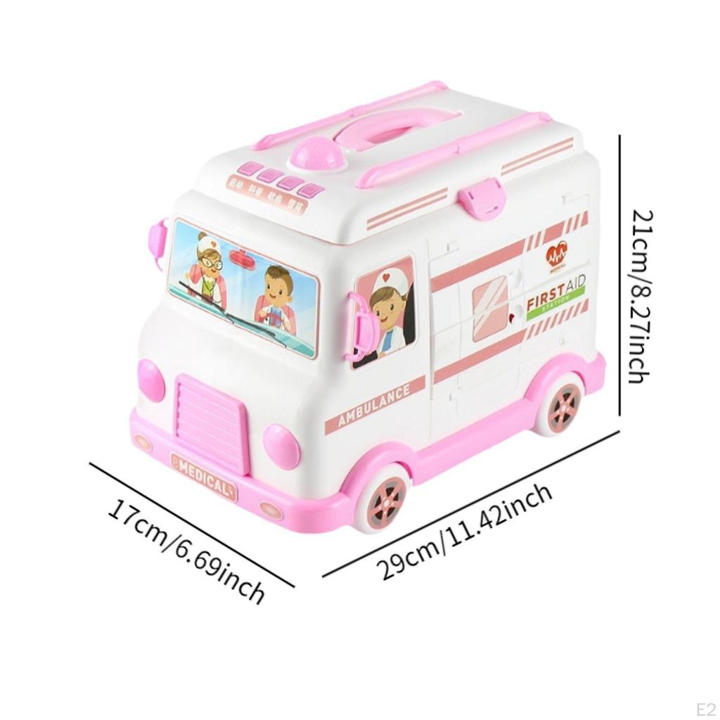 Ambulanz Lkw Arzt Kits für Kinder Pädagogisches Set Entwicklung Tragbare Pretend Spielen