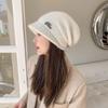 Winter new hat women's autumn and winter rabbit wool knitted hat high-grade double-layer thickened cold-proof headgear