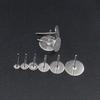 304 Stainless Steel Earring Posts with Flat Head and Tooth for Pearls