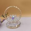 Transparent Lotus Flower Figurine Stable Base Lotus Crystal Statue  Office Desk