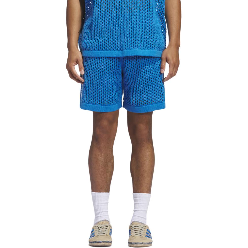 adidas X Edison Chen Pantaloncini all'uncinetto Blu Unisex Streetwear JF4272