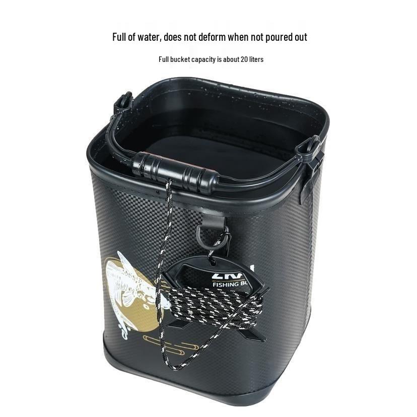 Portable EVA Fishing Bucket: Handheld Live Fish/Hand Washing Storage | Durable Fishing Gear
