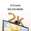 UGREEN 2K HD USB Webcam with Auto-Focus, Dual Mics & Speaker