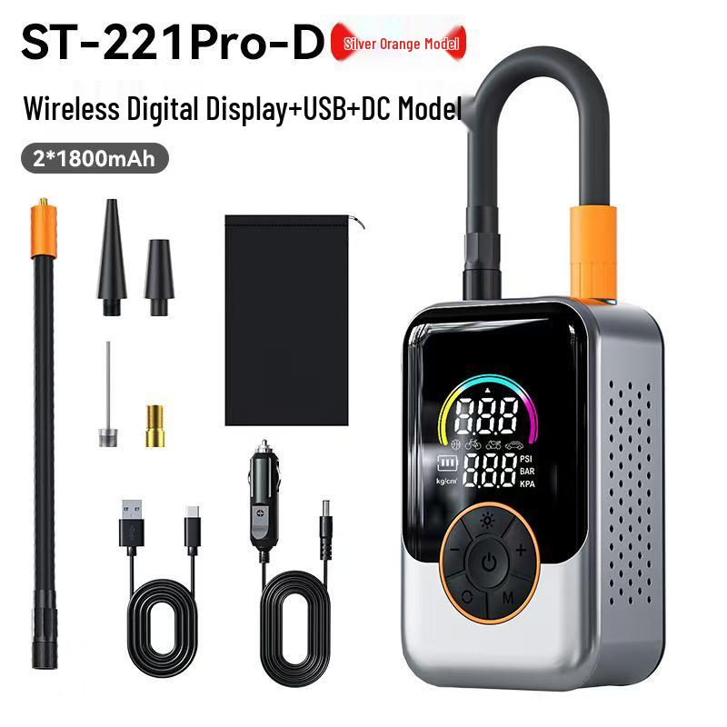 Portable On-Board High-Pressure Wireless Electric Car Tire Pump