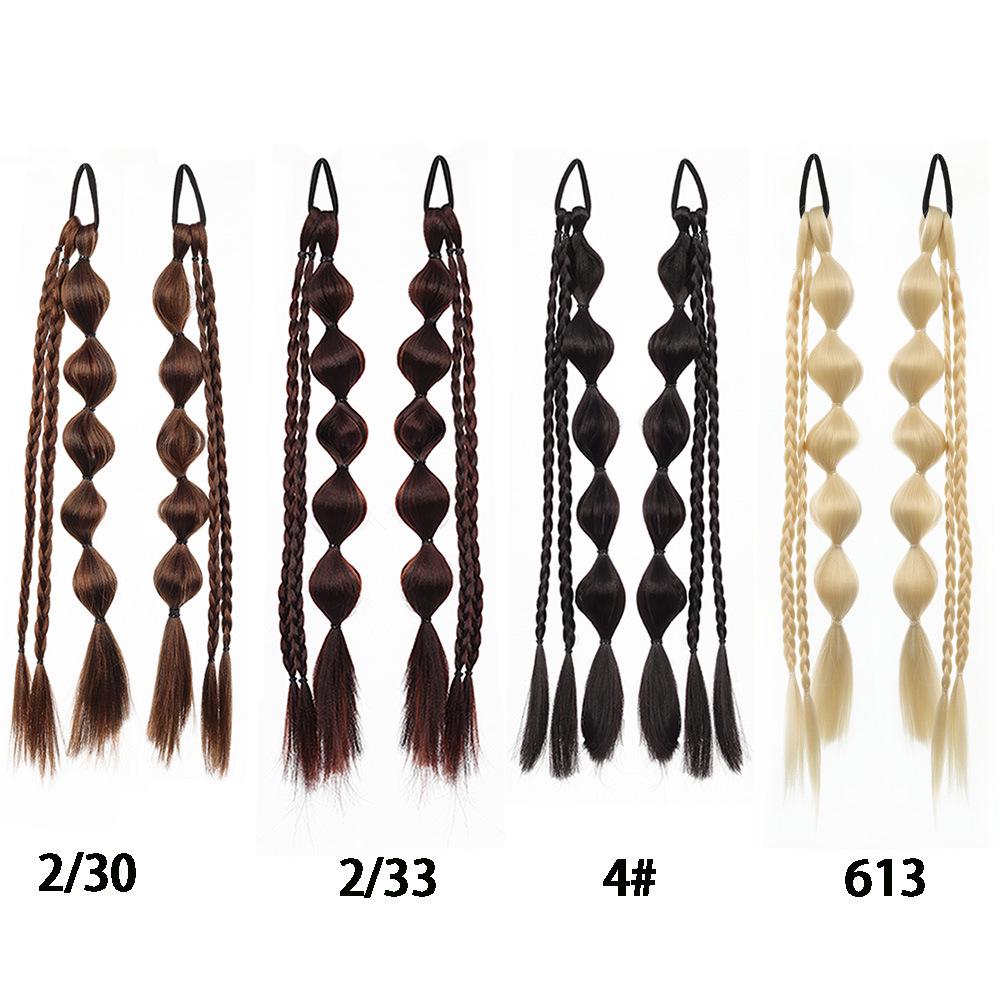 Tibetan Style Braided Ponytail - Bubble & Boxing Braid Hair Accessories