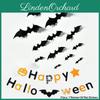 Paquete de Decoración de Pegatinas de Murciélago 3D para Halloween, Paquete de 12 Pegatinas de Murciélago de PVC para Decoración de Casa Embrujada