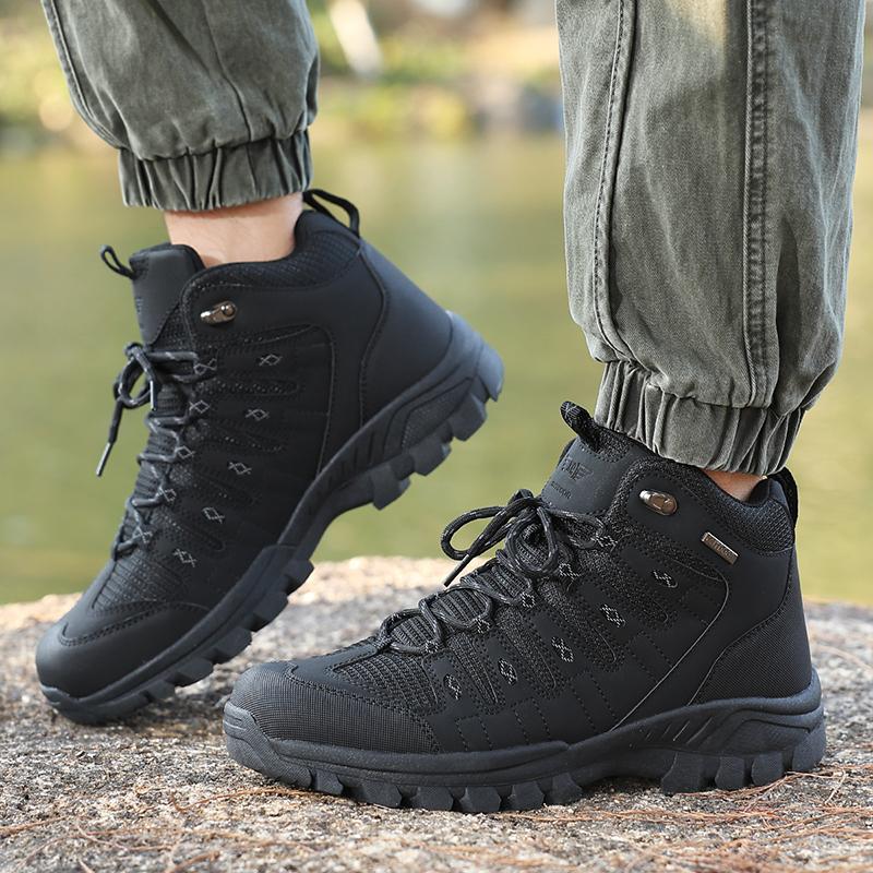 Spring New Outdoor Men'S Mid Top Anti Slip Mountaineering Shoes For Off Road Sports Comfortable Multi Functional Sports Shoes