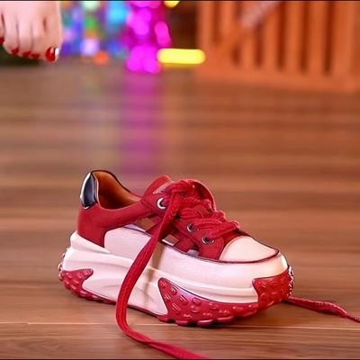 Chaussures de papa pour femmes, chaussures de sport ajourées, polyvalentes, à fond épais, à la mode, nouvelle collection printemps et automne
