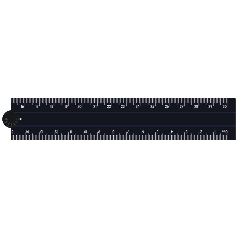 

New Baocai Multi-Spec Aluminum Alloy Laser Folding Ruler 15-30 cm