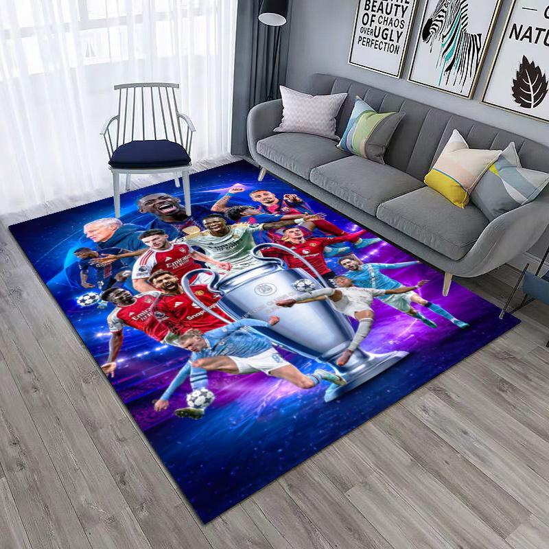 players Lamine Yamal and Erling Haaland, Vinicius Junior and Kylian Mbappé carpet is suitable for living room and bedroom office decorative carpet L1