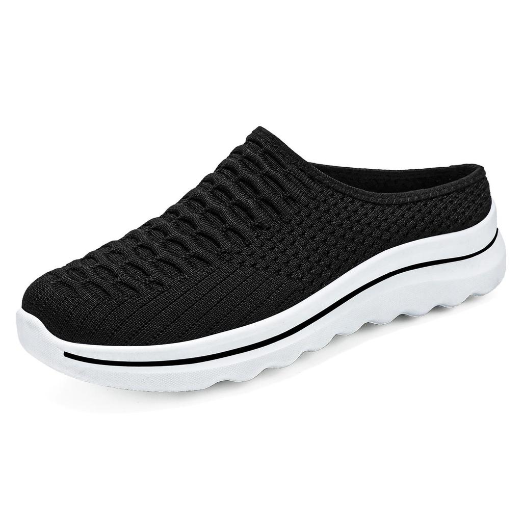 Women's Summer Breathable Slip-On Slippers - Soft Sole, Comfortable, Fashionable, Odor-Free Half Shoes