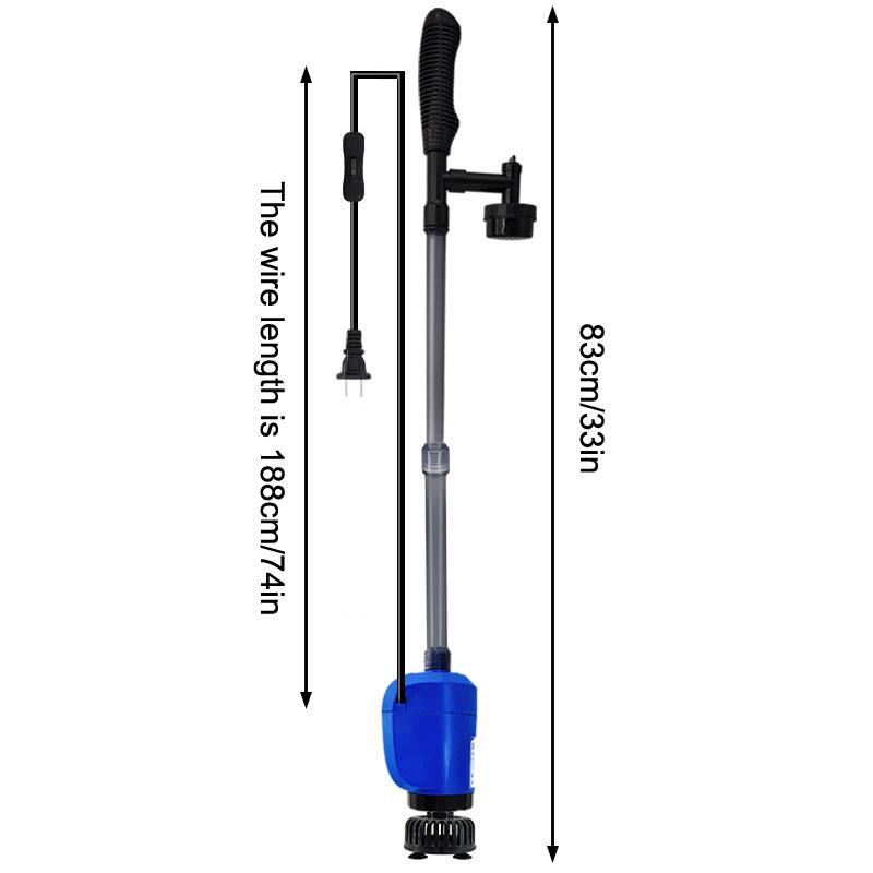 Lives Electric Aquarium Vacuum Gravel Cleaner, 32W 6 In 1 Multifunction Automatic Fish Tank Gravel Cleaner Vacuum