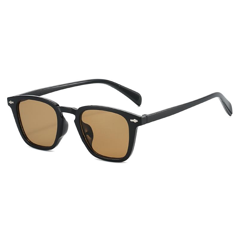 Vintage Square Sunglasses Unisex Retro Fashion UV400 Protection Black Sun Glasses for Women Men