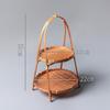 Handwoven Bamboo Retro Snack Basket and Plate for Picnic and Storage