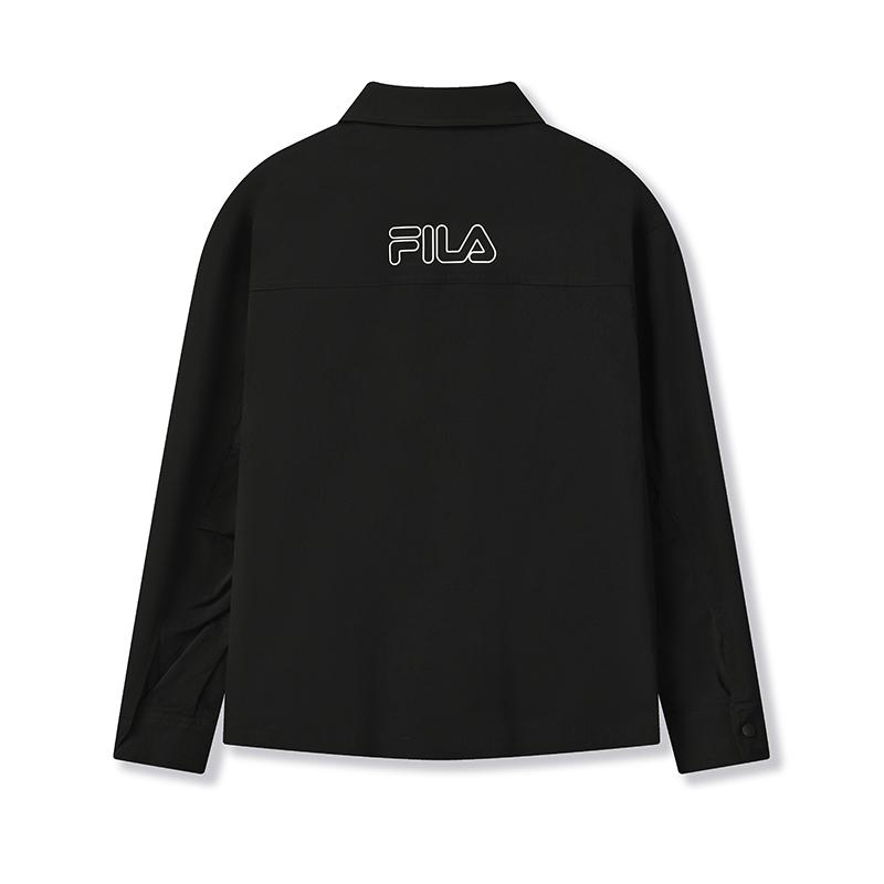 Fila Original Fashionable Personality Trendy Minimalist Retro Casual Sports Versatile Comfortable Woven Long Sleeve Shirt Men Shirts F11M539403FBK