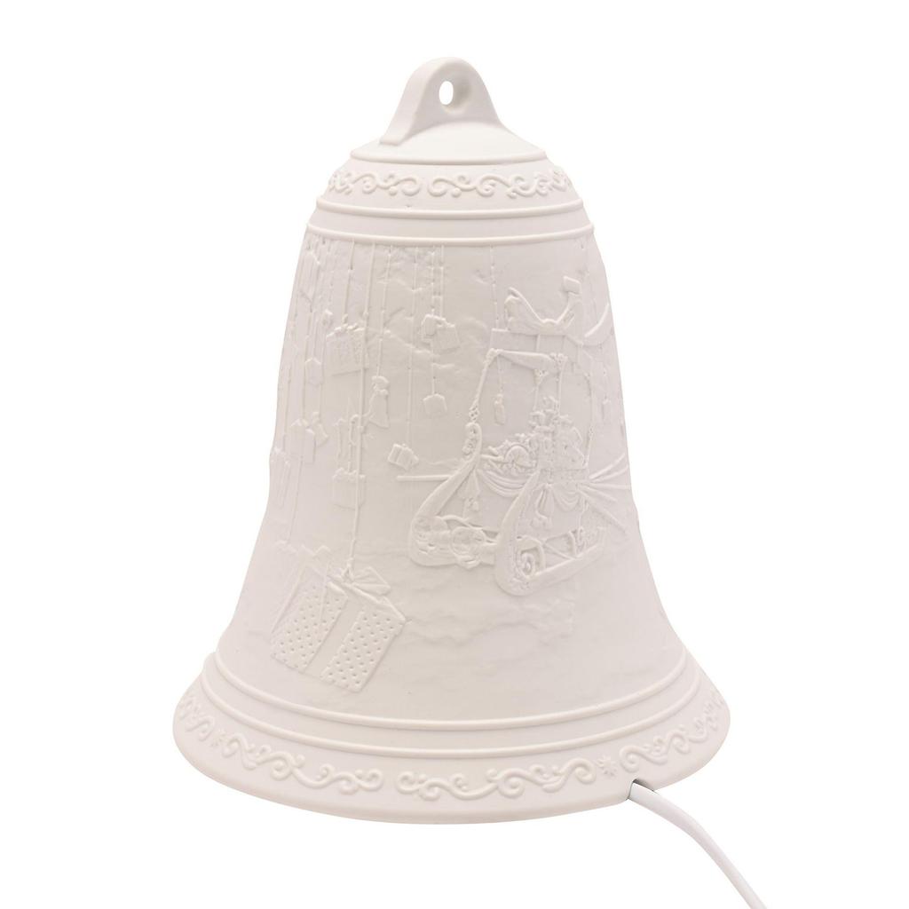 White Porcelain Christmas Bell Lamp