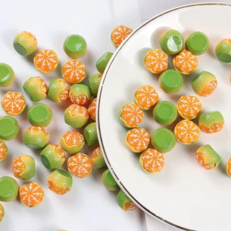 Mini Resin Orange Simulation Fruit DIY Jewelry Accessories for Hair Clips Phone Case Invitation Letter Christmas Ornaments