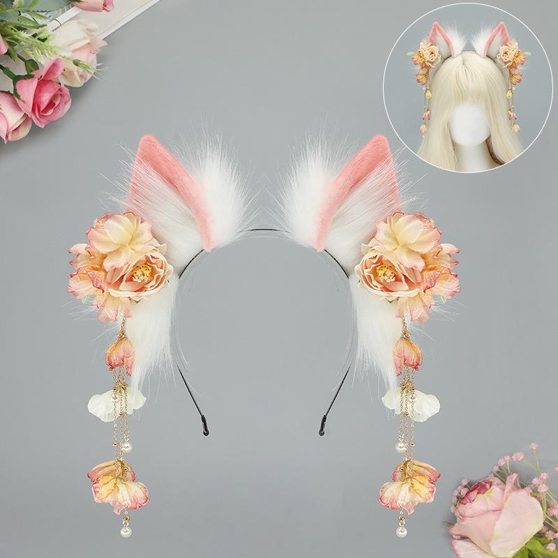 Olita Chinese Female Fox Ear Wolf Ear Headband Comic Show Antique Hanfu Cos Props Hanfu Female Fox Ear Beast Ear Kc