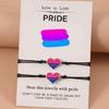 2x Minimalist Bracelet Rainbow Color Charm Wax Rope Bracelet Friendship Jewelry