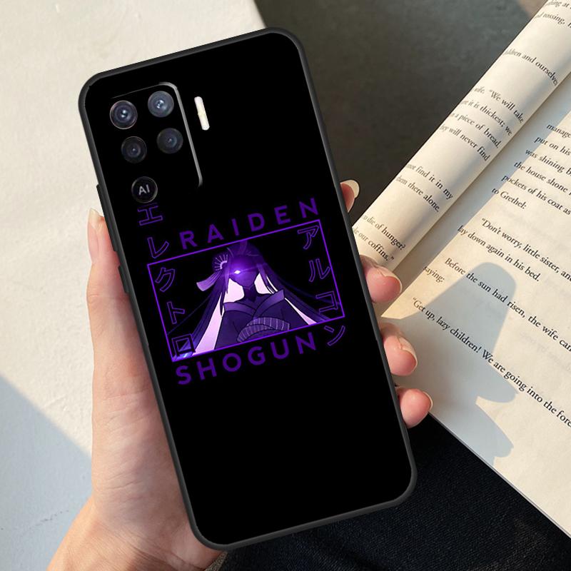 Genshin Impact Raiden Shogun Case For Oppo A58 A98 A78 A18 A38 A60 A80 A40 A77 A57 A17 A74 A54 A94 A96 A76 A16 A15 A5 Pro