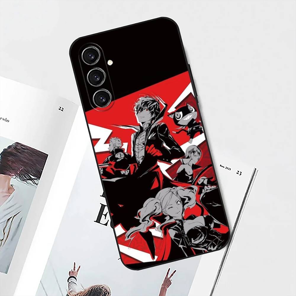 Game P-Persona 5 Phone Case For Samsung S25,S24,S21,S22,S23,S30,Ultra,S20,Plus,Fe,Lite,Note,10 Black Soft Shell