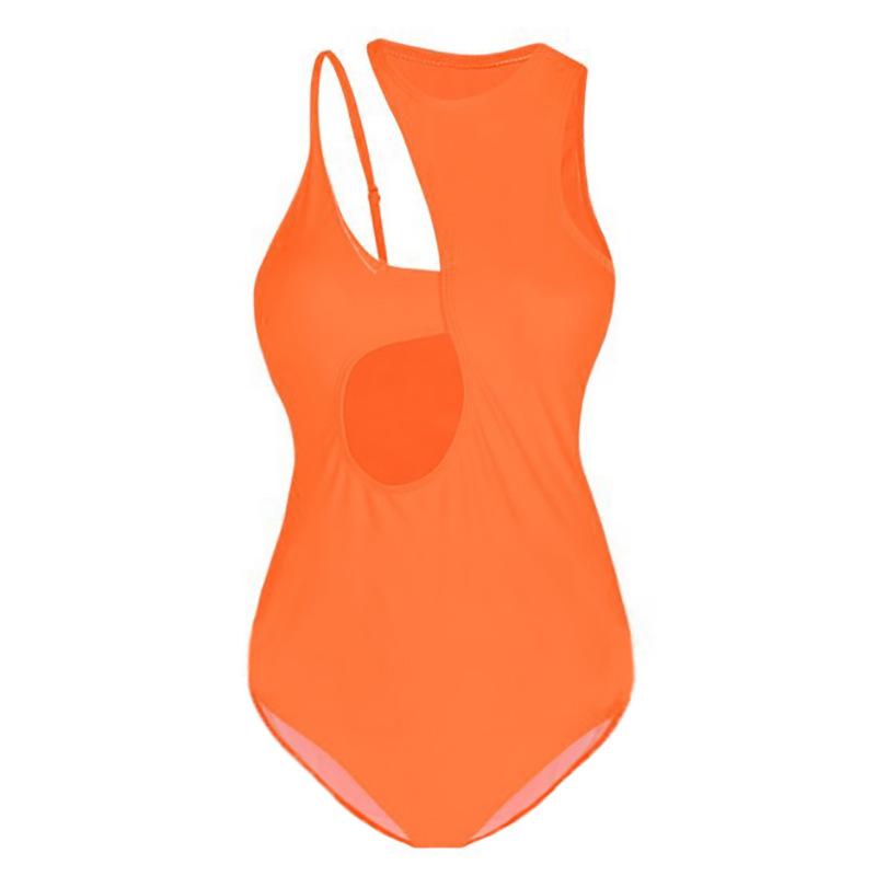 Nylon European and American style design sense one-piece bikini swimsuit female Internet celebrity vacation spice out hot spring