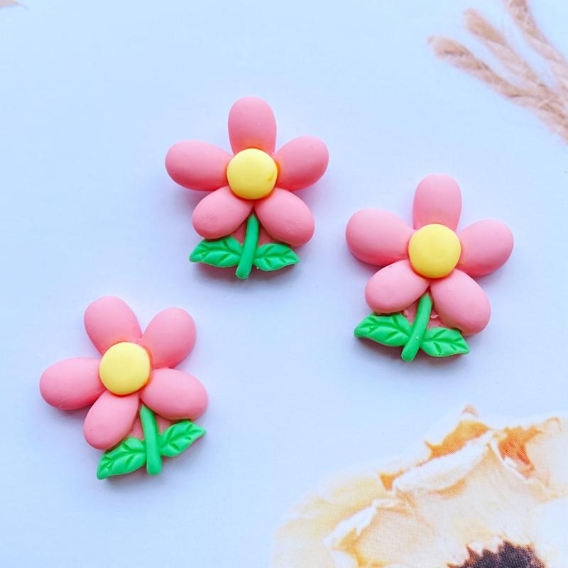 10Pcs Kawaii Cute Mixed Mini Flowers Flat Back Resin Cabochons Scrapbooking DIY Jewelry Craft Decoration Accessorie H89
