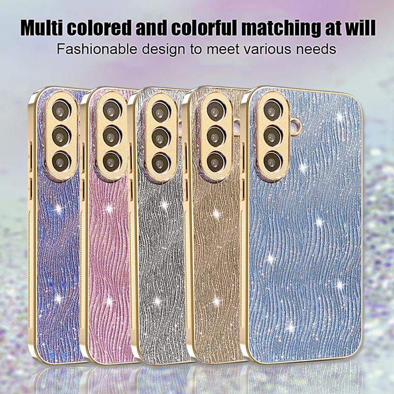 Girl Fashion Glitter Pink Phone Case For Samsung Galaxy A06 A14 A15 A16 A24 A25 A26 Soft Bumper Bling Hard Back Cover Funda