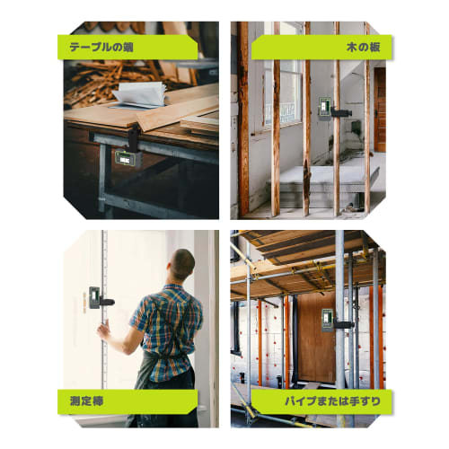 LasGoo LG-REC03 Laser Level Detector, Laser Receiver for Pulse Mode Line Lasers, 50m Working Range, Backlit Dual LCD Display, Adjustable Speaker, Bubb