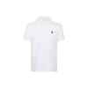 Heart Logo Embroidered Short Sleeve Polo Shirt Men Tops H20HJ207760-100