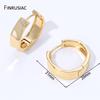 14K Gold Plated Brass Round Hoop Earrings Fashion Huggies Earrings For Women Party Jewelry Accessories Gift
