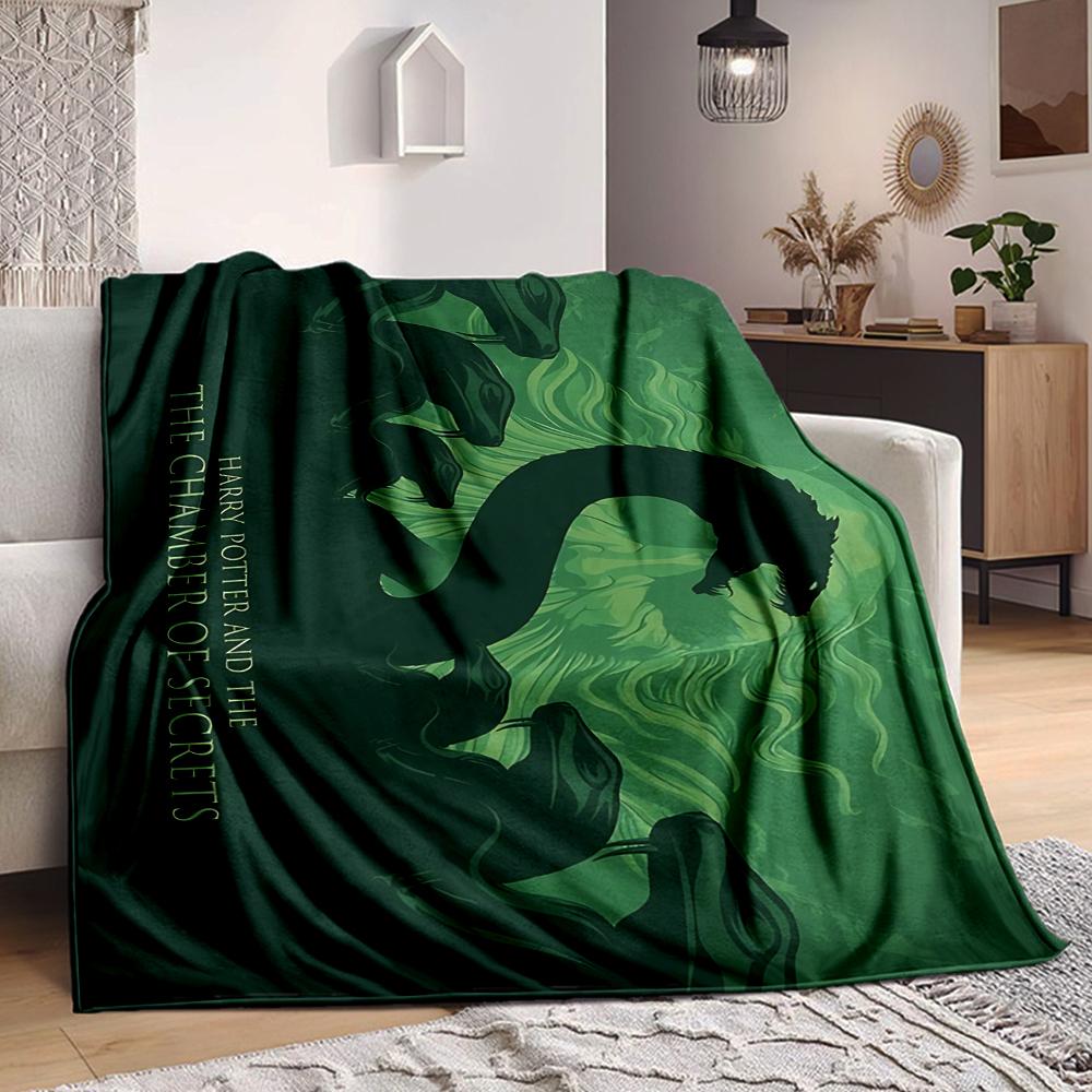 1Pc Harry Potter Chamber Secrets Flannel Fleece Blanket Soft Warm Throw Blanket for Sofa Bed Couch Home Decor Lightweight Travel Nap Blanket Xmas Gift