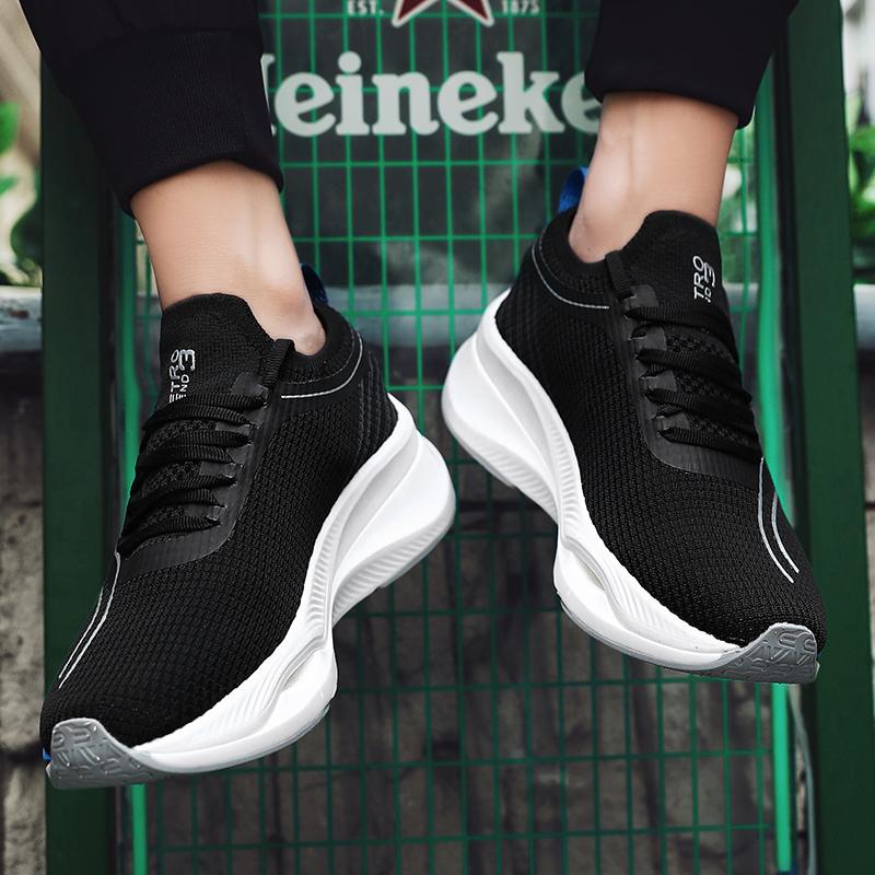 Flying electric 3 men's shoes ultralight running shoes Men's flying mesh sneakers Men's lace-up breathable student running shoes