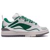 Li Ning Wave Golden Slip Resistant Abrasion Resistant Low Top Skateboard Shoes Women's White Green AECS074-2