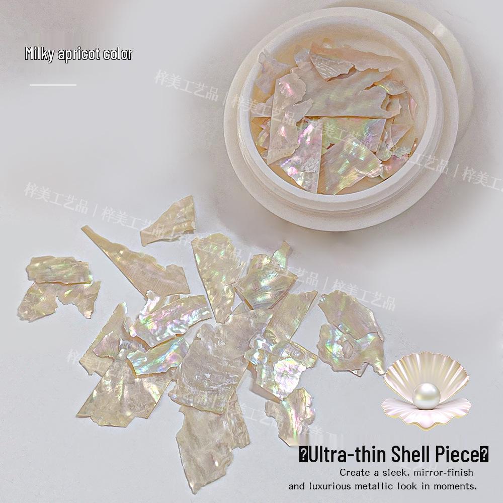Ultra-Thin Natural Mica Shell Nail Art Decorations with Large Mother-of-Pearl Pieces