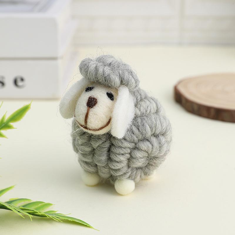 Baby Lamb Figurine, Cartoon Sheep Doll, Table Setting Prop, Christmas Decoration, Small Gift