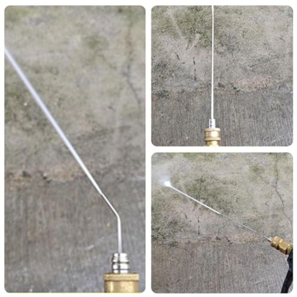 Stainless Steel High Pressure Washer Nozzle Kit 1/4 Quick Connect Heavy Duty Flush Wand Extension Spray Tips