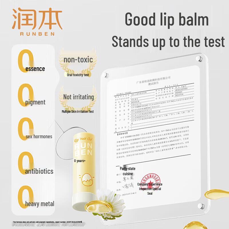 RUNBEN Egg Party Kids Moisturizing Lip Balm