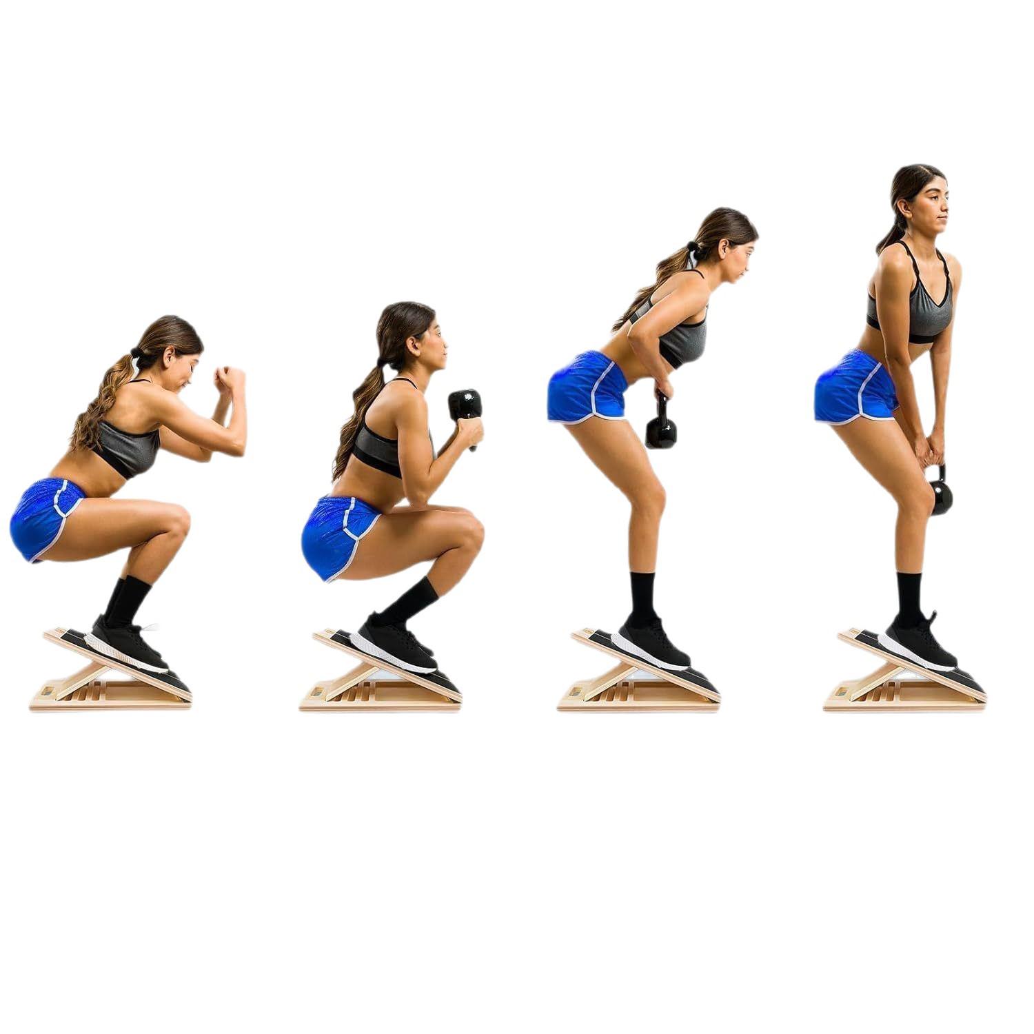 Foldable Wooden Slant Board & Calf Stretcher As Shown