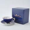 Aynsley Elizabeth Rose Gold Tea Cup and 305600108C Saucer, Athens, 200ml, Cobalt,