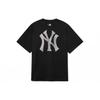 New MLB Men's Logo Embroidered Print Crewneck Short-Sleeve T-Shirt Black 3ATSM0334-50BKS