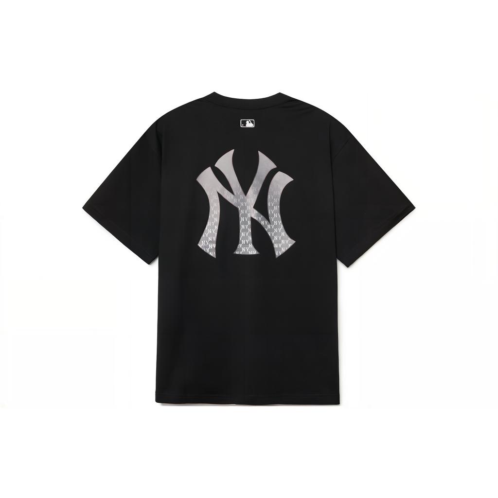 New MLB Men's Logo Embroidered Print Crewneck Short-Sleeve T-Shirt Black 3ATSM0334-50BKS