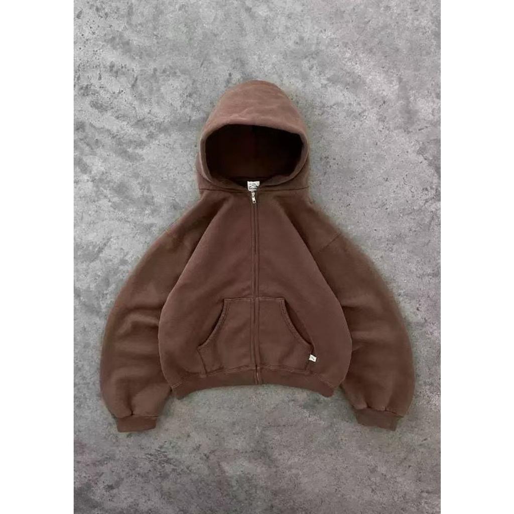 American Retro Solid Color Hoodies Women Men Autumn Long Sleeve Tops Hood Shirt Streetwear Hip Hop Pullover Y2K Sweatshirt New