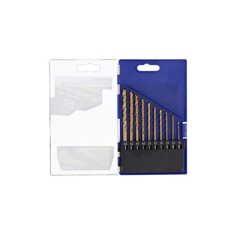 Takagi EARTH MAN Titanium Coated Metalworking Drill Bits, Hex Shank, 10-Piece Set